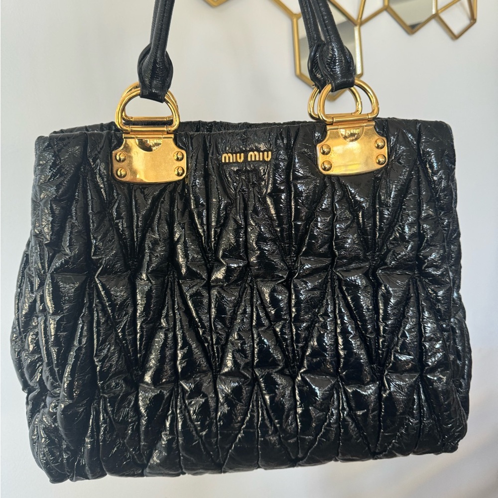 Miu Miu Patent Tote ๐ฅ - Picture 3 of 10
